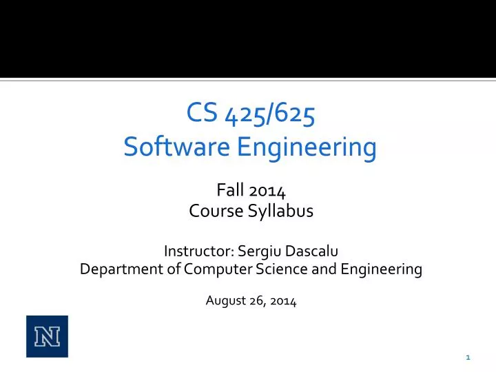 cs 425 625 software engineering