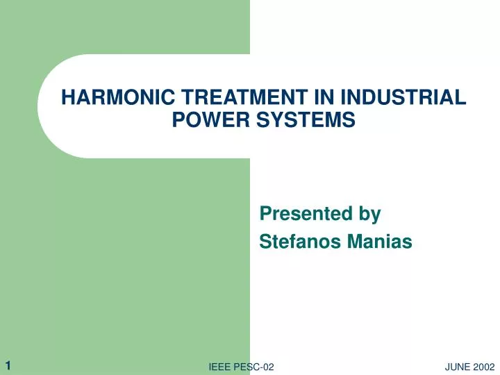 harmonic treatment in industrial power systems
