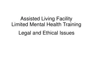 PPT - Ethical And Legal Issues In Counseling Practice PowerPoint ...