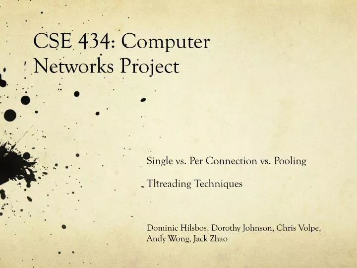 cse 434 computer networks project