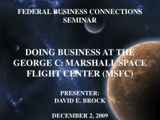 FEDERAL BUSINESS CONNECTIONS SEMINAR