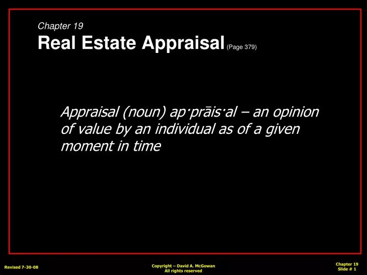 chapter 19 real estate appraisal page 379