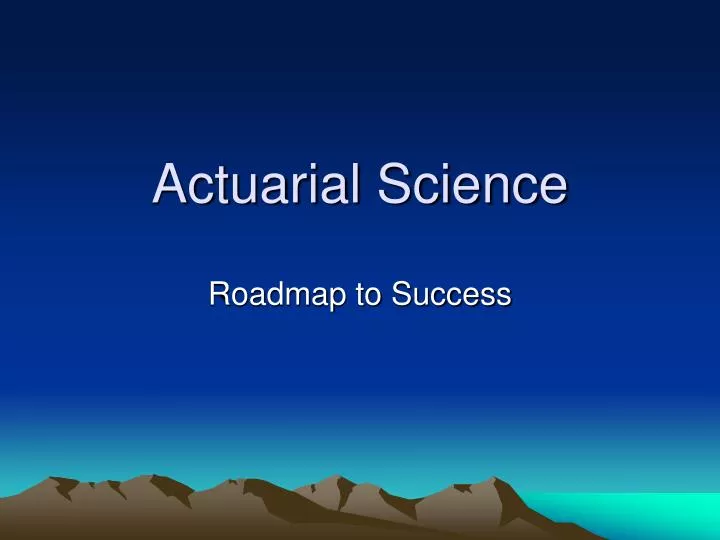 actuarial science