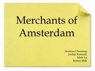 Merchants of Amsterdam