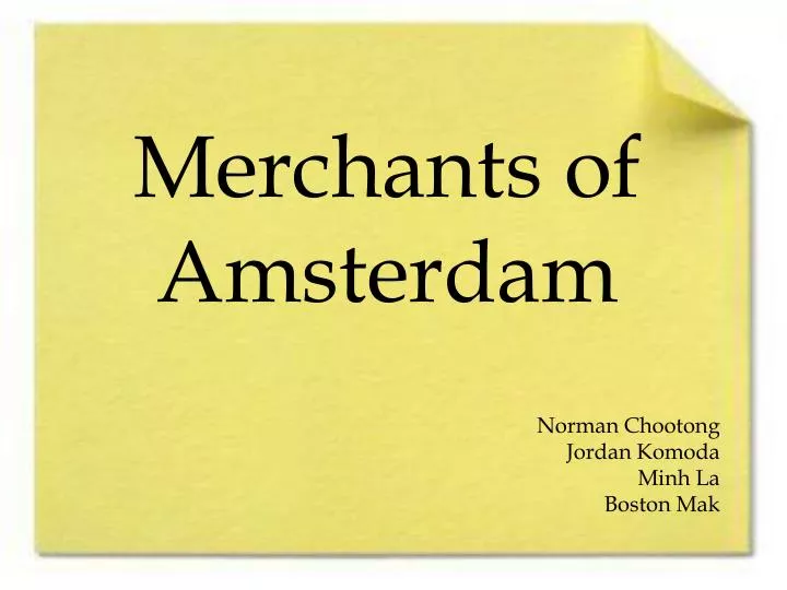 merchants of amsterdam