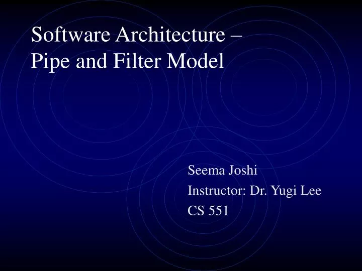 software architecture pipe and filter model