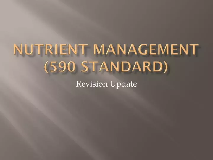nutrient management 590 standard
