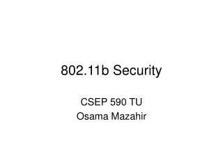 802.11b Security