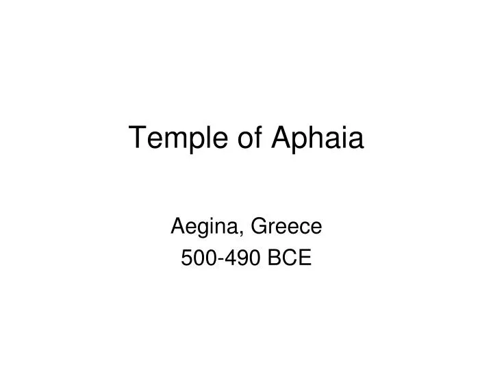 temple of aphaia