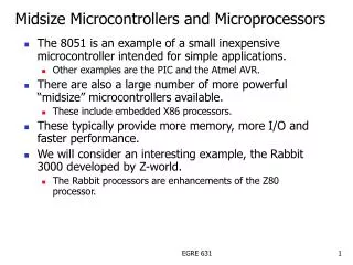 Midsize Microcontrollers and Microprocessors