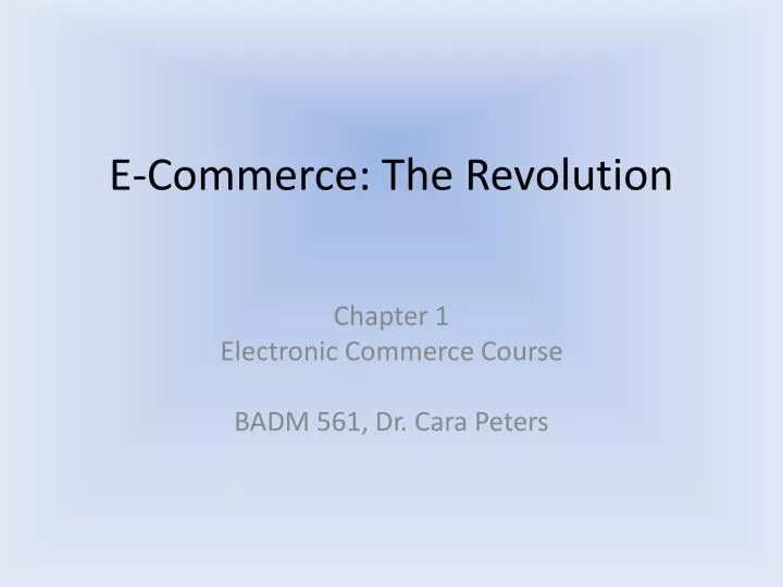 e commerce the revolution