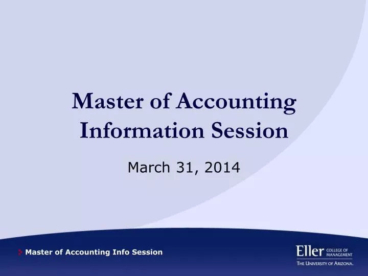 master of accounting information session