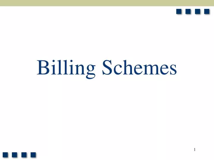 billing schemes