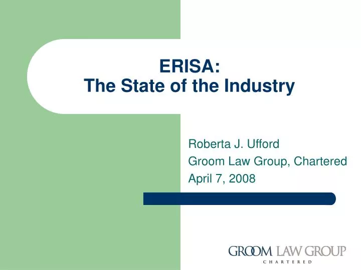 erisa the state of the industry