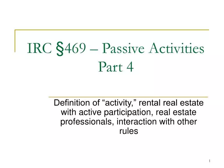 irc 469 passive activities part 4