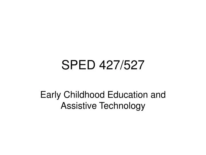 sped 427 527