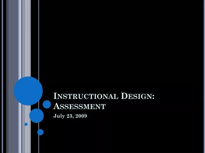 instructional design assessment