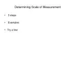 Determining Scale of Measurement - slide 1