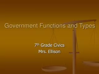 Government Functions and Types