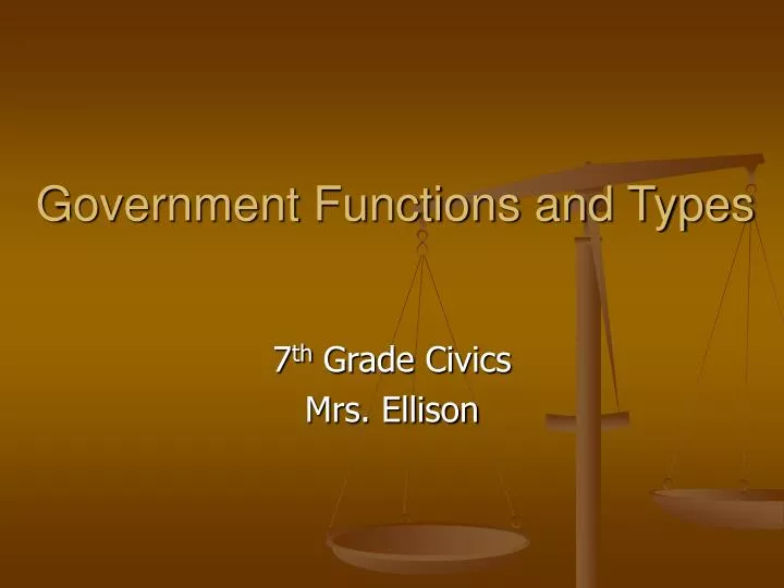 government functions and types