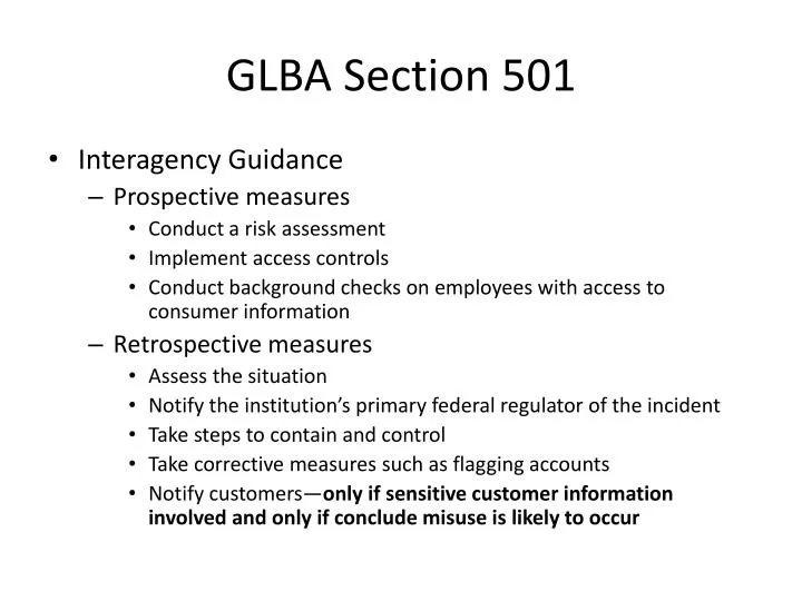 glba section 501