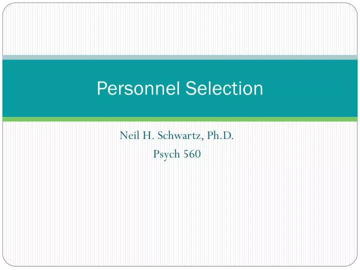 personnel selection