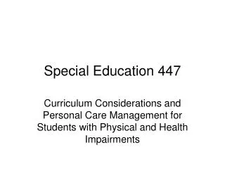 Special Education 447