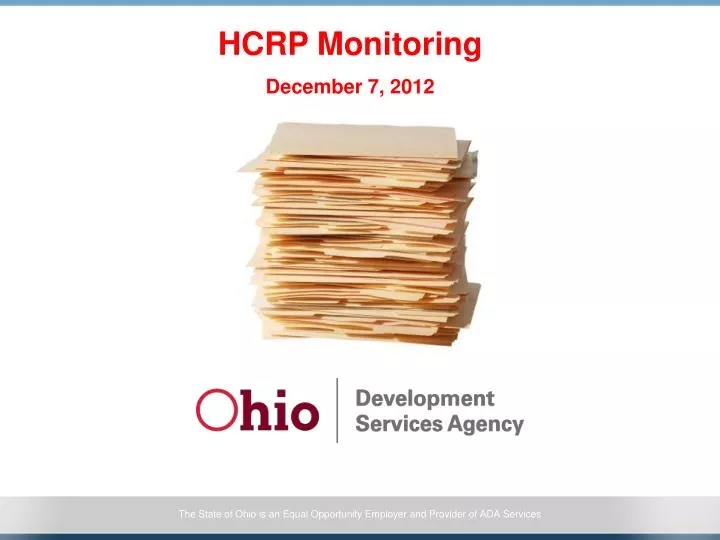 hcrp monitoring december 7 2012