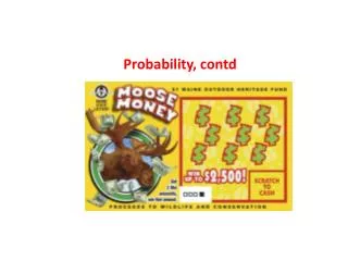 Probability, contd