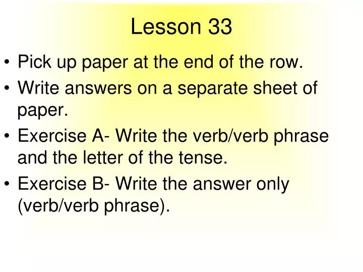 lesson 33