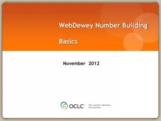 WebDewey Number Building Basics