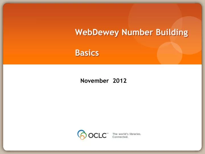 webdewey number building basics