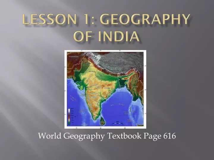 lesson 1 geography of india