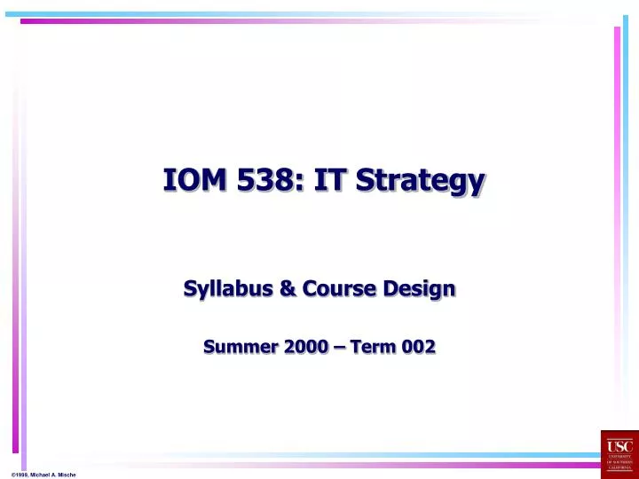 iom 538 it strategy