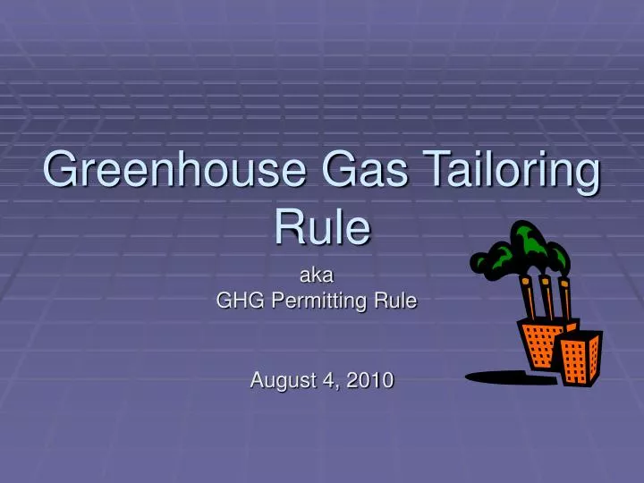 greenhouse gas tailoring rule