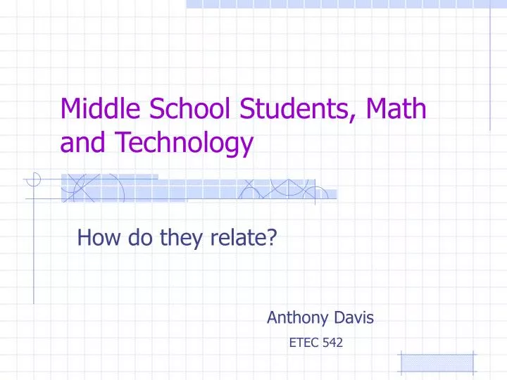 middle school students math and technology