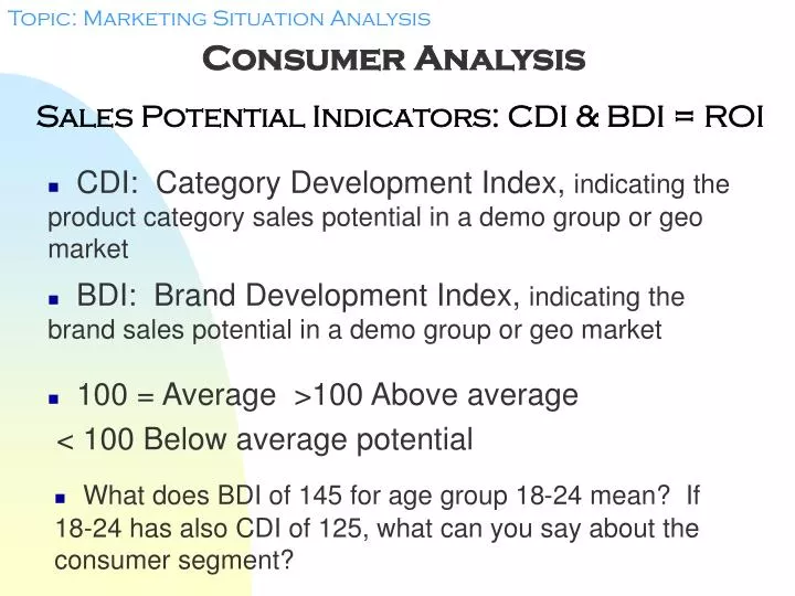 consumer analysis