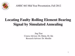 Locating Faulty Rolling Element Bearing Signal by Simulated Annealing