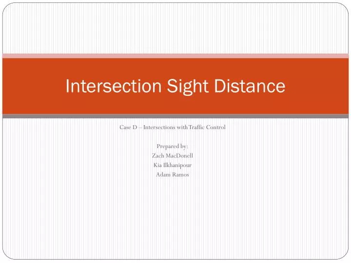 intersection sight distance