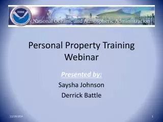 Personal Property Training Webinar