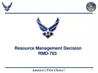Resource Management Decision RMD-703