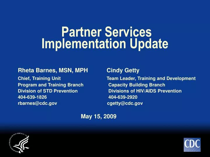 partner services implementation update
