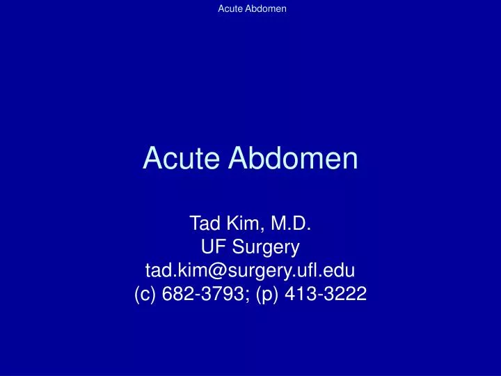 acute abdomen