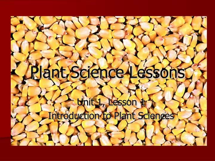 plant science lessons