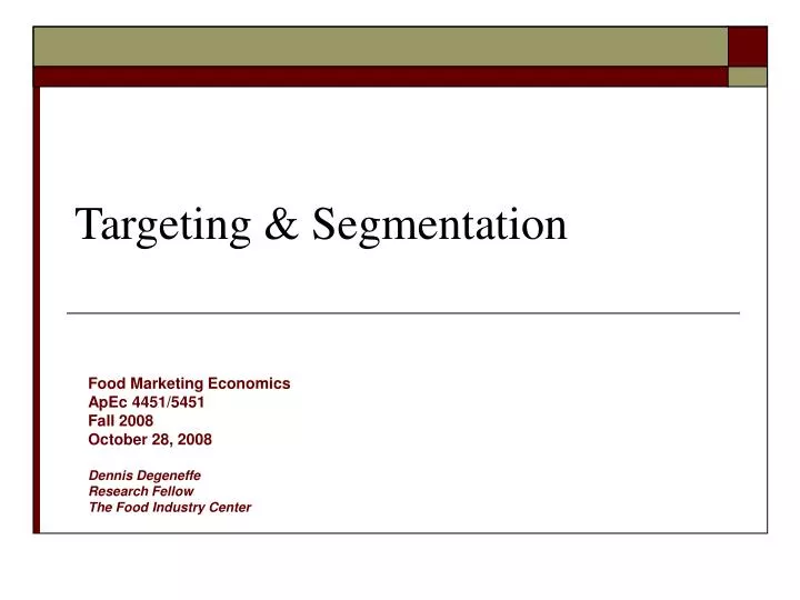 targeting segmentation