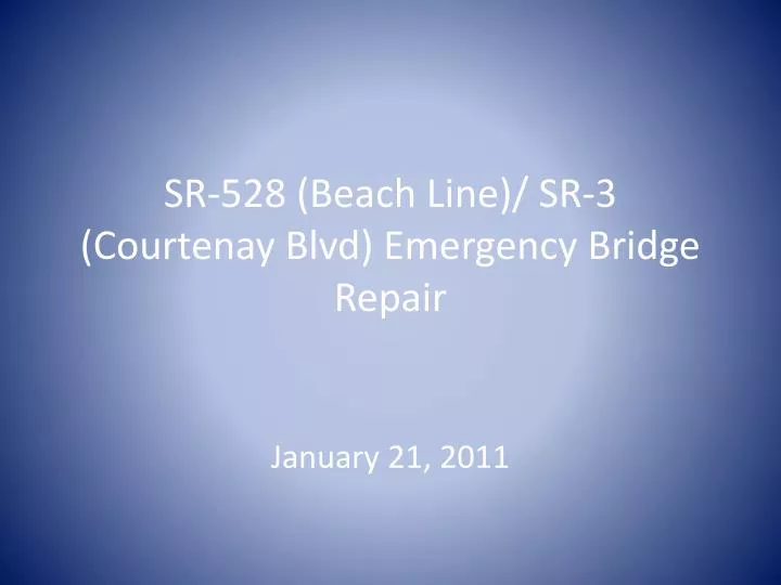 sr 528 beach line sr 3 courtenay blvd emergency bridge repair