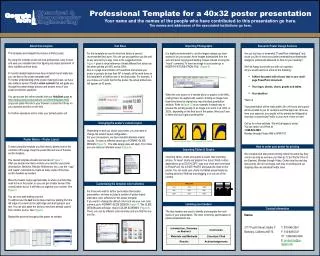 Professional Template for a 40x32 poster presentation