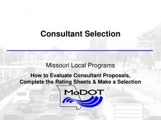 Consultant Selection Missouri Local Programs