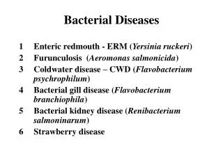 Bacterial Diseases