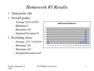 Homework #3 Results